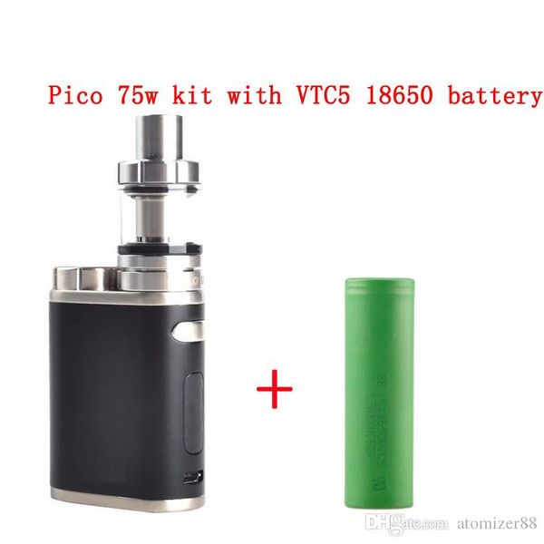 

Hot Selling Pico 75w starter kits e cigarettes vape box mod 2ml Melo 3 Mini Tank 5 Colors e liquid vaporizer vapes pen