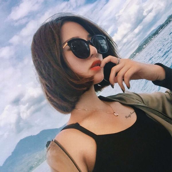 

red black sunglasses round face net anti ultraviolet sunglasses women's big face korean fashion brand, White;black
