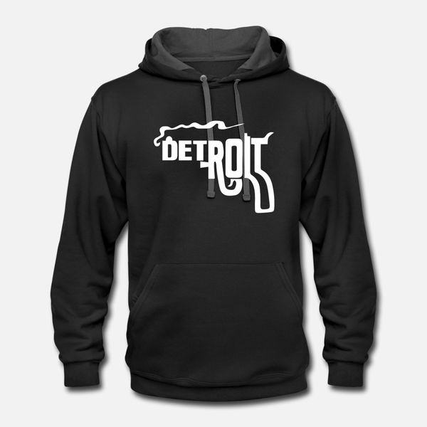 

детройт пистолет t shirt cute печать плюс размер tracksuit толстовка толстовка