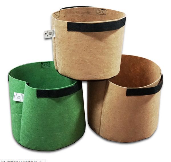 Planta de série premium cresce sacos 2-10 galão redondo planta não tecida planta potes bolsa recipiente de raiz flor potenciômetros de jardim lida com peso capacidade