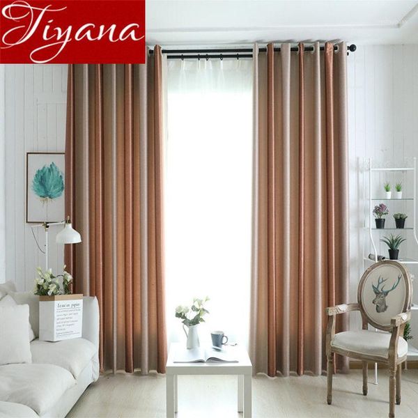 

curtain & drapes stripe gradient for bedroom bay window american blackout drape living room fabric treatment blinds custom x635#301