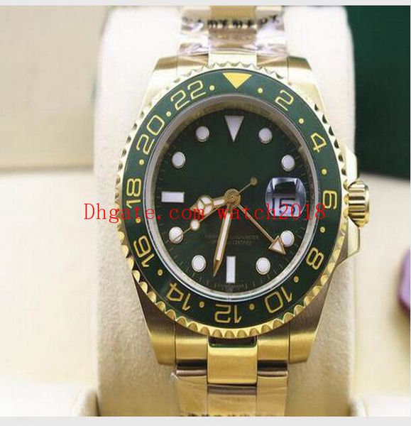

original box 116710 116718 116719 126711 126715 40mm gold stainless steel bracelet ceramic bezel automatic mechanical men watches, Slivery;brown