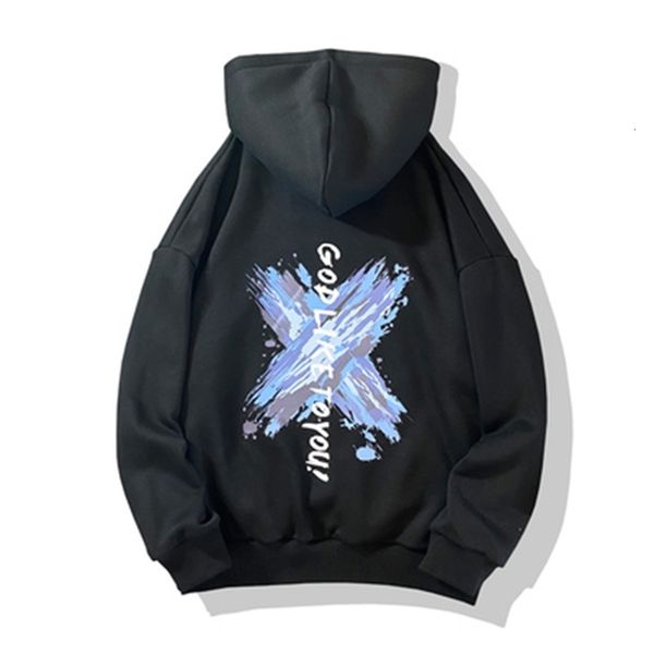 

2021 casual new men classic hip hop hoodies sweatshirts streetwear one piece brand black grey dwd2