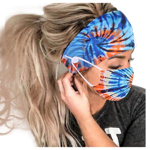 

2pcs set christmas button headband mask turban hairs accesories soft yoga sports elastic hair band fashion with mask women 120 wmtuxq