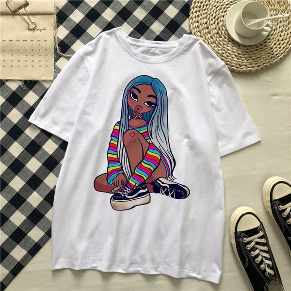 

aesthetic t shirt women fashion new harajuku tshirt casual korean style graphic hip hop female short sleeve streetwear tee, White