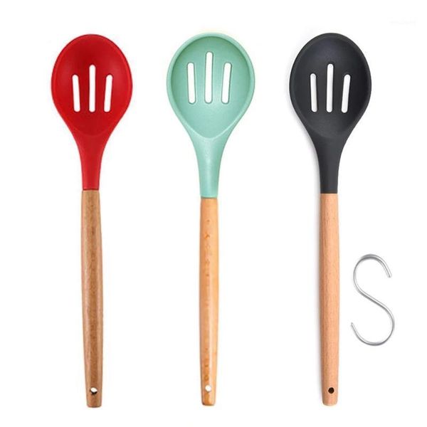 

spoons strainer cooking spoon colander kitchen scoop plastic silicone ladle for kitchen1