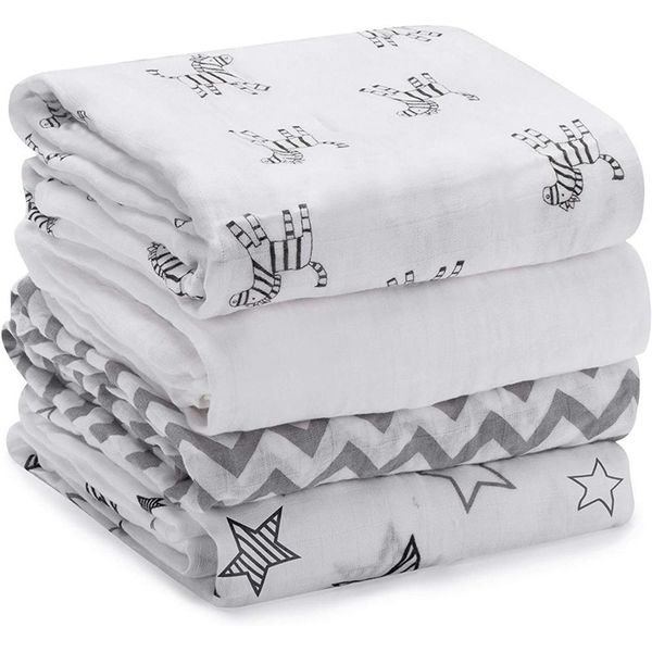 

muslin swaddles blankets baby newborn cotton muslin 120*110cm soft blankets bath gauze infant kids wrap sleepsack stroller cover y201009