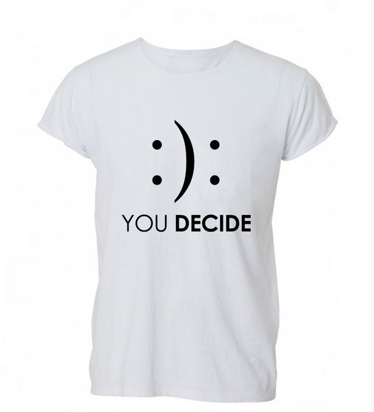 

summer fashion casual t shirt smiley you decide tumblr happy sad swag funn t shirt tshirt womens gift sport hooded sweatshirt hoodie