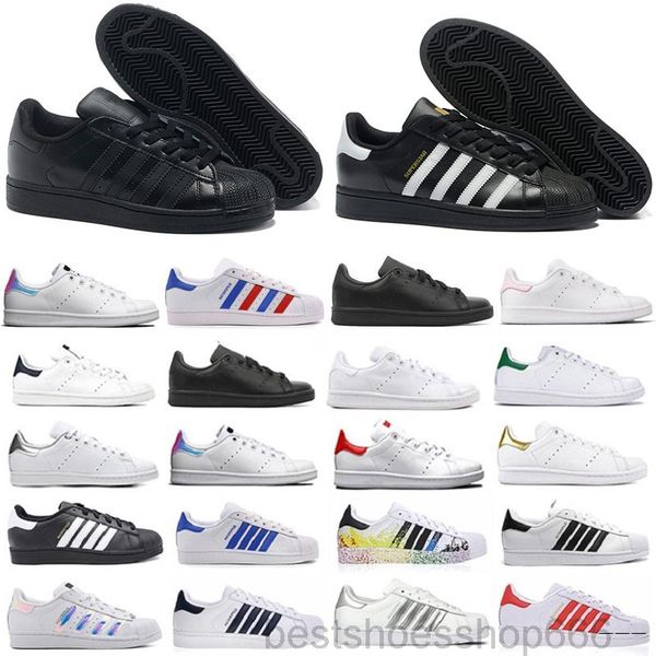 

2019 originals superstar white hologram iridescent junior superstars 80s pride sneakers super star women men sport casual shoes eur lpo2, White;red