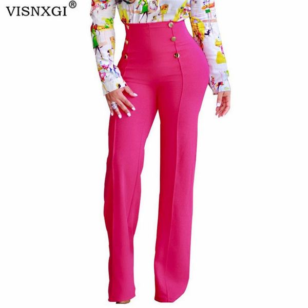 

visnxgi wide leg pants women sweatpants spring new straight trousers high waist streetwear button zipper decoration xxl bottom, Black;white