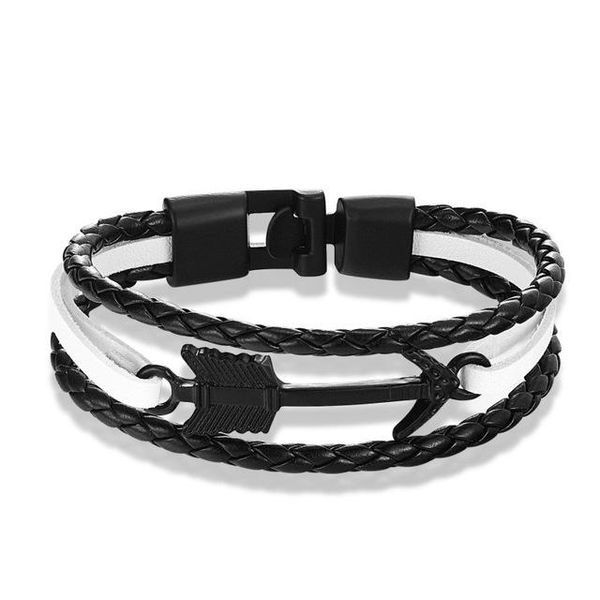 

livvy 2017 retro male charm, male bracelet arrow charm link leather bracelet, classic men and women jewelry bbycfw alice_bag