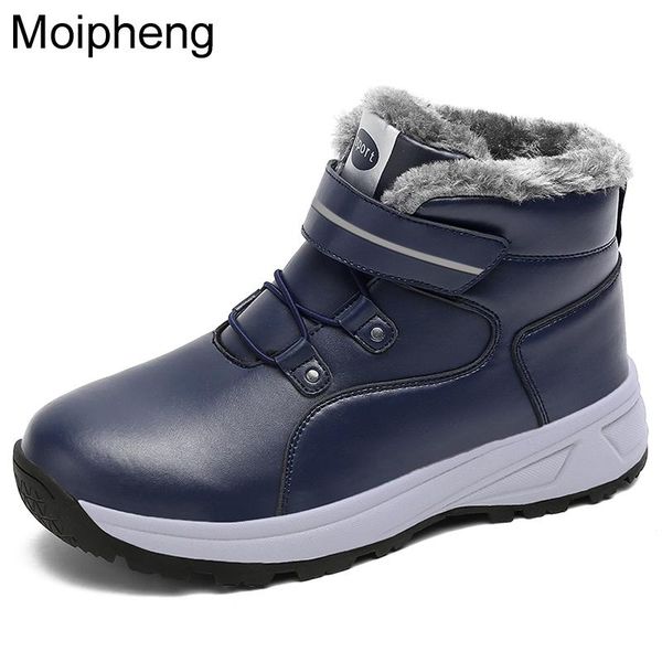 

moipheng winter boots women new fashion plush platform boots female warm botas mujer ankle for women booties feminimo, Black