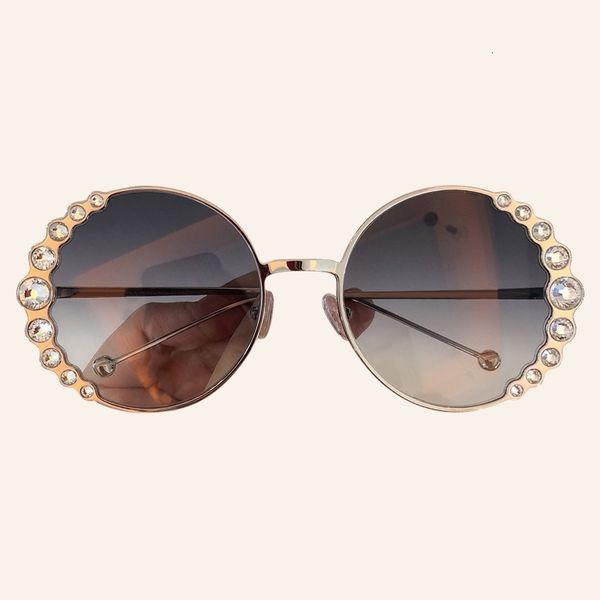 

black friday women's luxury sunglasses in 2019" "metal frame sun glass uv400 with round diamonds, White;black