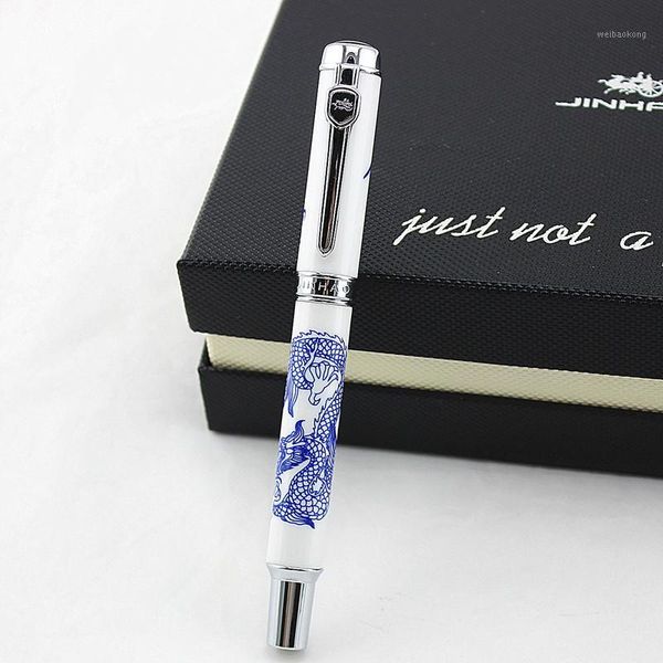 Füllfederhalter Exquisite Blue Dragon Totem Keramik Jinhao 950 Stift 0,5 mm Feder Signiertinte Bürobedarf1