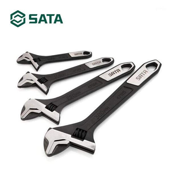 

1pc sata tool large opening adjustable wrench with long handle, heavy duty spanner 47122-471251