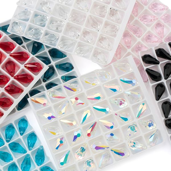 

loose diamonds exquisite glass spacer drops beads for jewelry making diy crafts sewing clothing accessories decoration art, Black