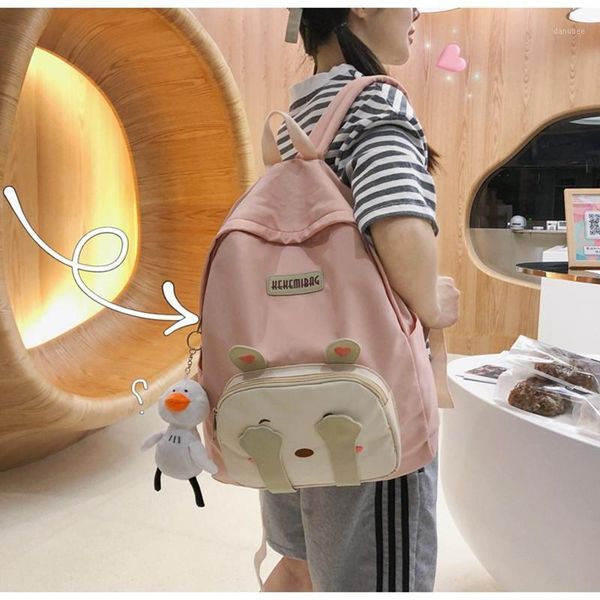 

backpack trend female fashion women college school bag harajuku travel shoulder bags for teenage girls 20211