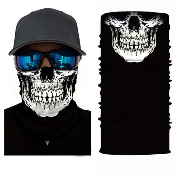 

cycling caps & masks exotic skull printed men's bandana polyester scarves headwear outdoor sport camping hiking fishing skiing running, Black
