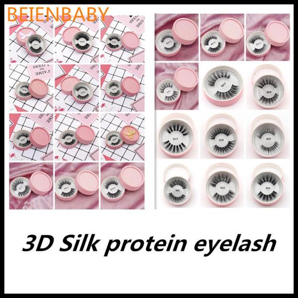

girl 3d false mink eyelashes 3d silk protein lashes 100% handmade lash makeup with pink gift box