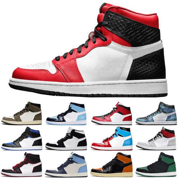 

classic jumpman 1 1s men women basketball shoes bloodline shadow fearless chicago tubro green mens trainers sport sneakers