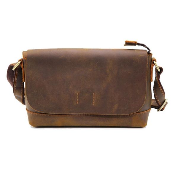 

crazy horse кожа мужчин креста тела сумка плеча коровьей женщины сумка сумка для обновления магазин путешествий unisex