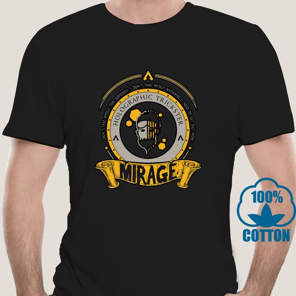

0291a футболка для мужчин мираж тройники crewneck apex legends с коротким рукавом футболка 6xl смешной плюс размер одежды спорта с капюшоном