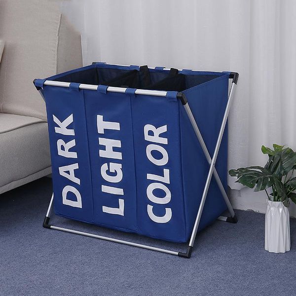 

waterproof folding laundry basket storage bag 3 compartments storage organizer basket dirty clothes sundries wash storage baskets dbc dh0955
