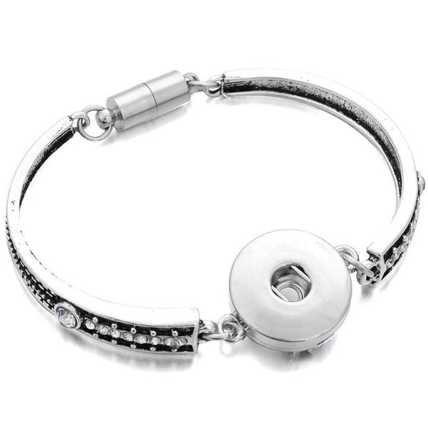 

snap jewelry 18mm snap buttons bracelet wholesale flowers carved vintage magnetic snap bracelets for women m bbypus, Golden;silver