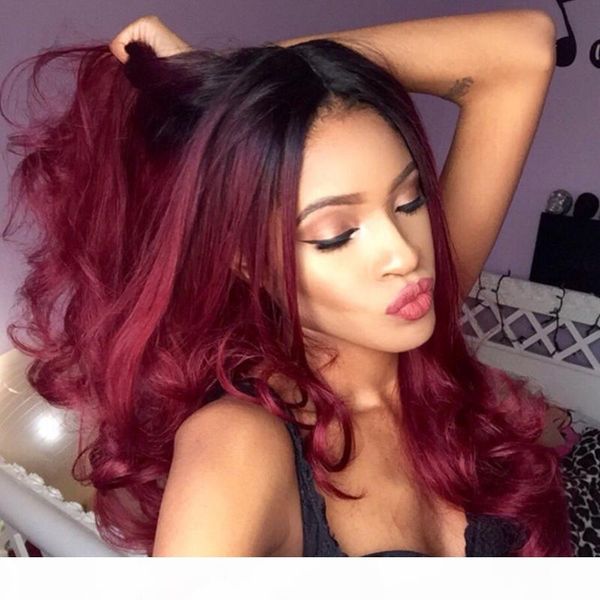 

ombre wigs long curly long straight hair grad cos color wigs heat resistant synthetic lace front wigs for black women, Black;brown