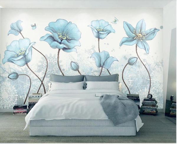 

3d wallpaper custom p mural european modern hand painted flowers and birds living room home decor 3d wall murals wallpaper for walls 3 d