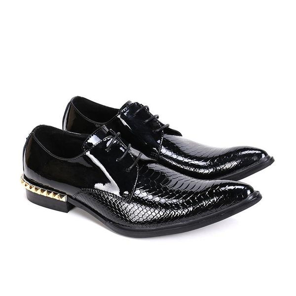 

christia bella classical italian style large size pointed toe male brogue shoes business formal men genuine leather derby shoes, Black