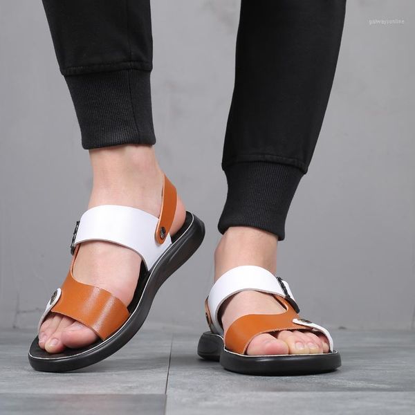 

sandals 2021 classic summer shoes men's roman man casual men beach sandals1, Black