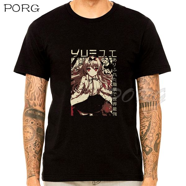 

sport ordinary career makes the world's strongest yue short sleeve men t shirt casual punk summer tshirt anime t-shirt japanese style