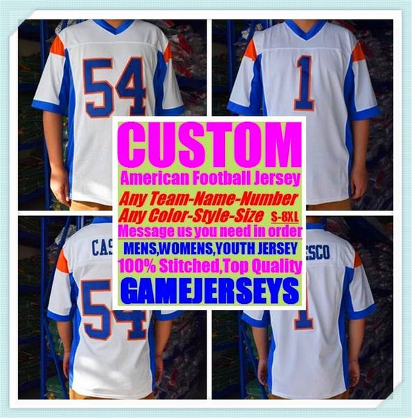 

custom baseball hockey basketball mens womens youth american football jerseys sports uniforms official 2021 jersey royal 4xl 5xl 6xl, Black