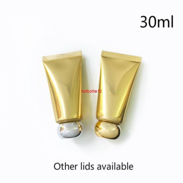 30ml ouro plástico de alumínio vazio tube macio 30g skincare creme apertar garrafa maquiagem loção embalagem recipiente grátis shippingshipping