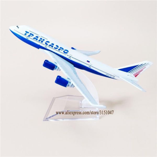 

alloy metal air russian transaero airlines boeing 747 b747 airplane model airways plane model diecast aircraft kids gifts 16cm
