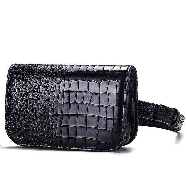 

fanny pack 5.5 inch phone waist packs lady bumbag pu leather stone pattern black small waist bags for women belt bag female