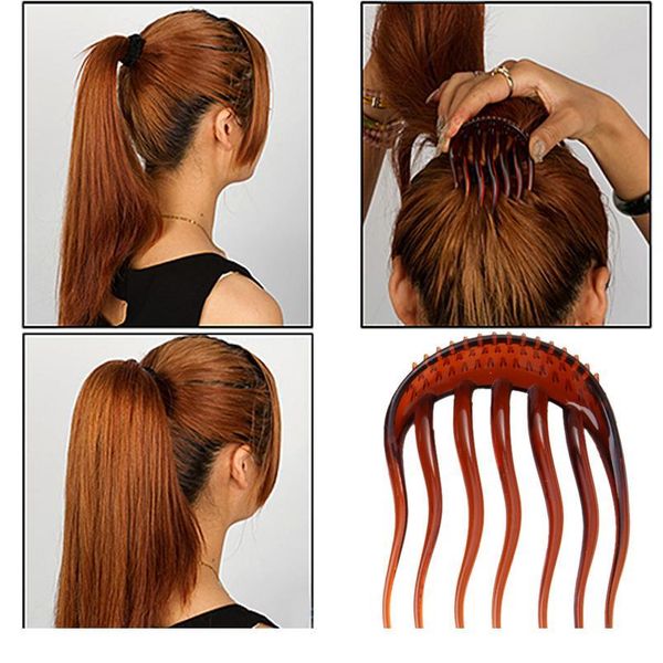 

2pcs useful volume inserts hair clip princess bumpits bouffant ponytail hair comb hairpin fluffy hair hairband acc wmthmm, Silver