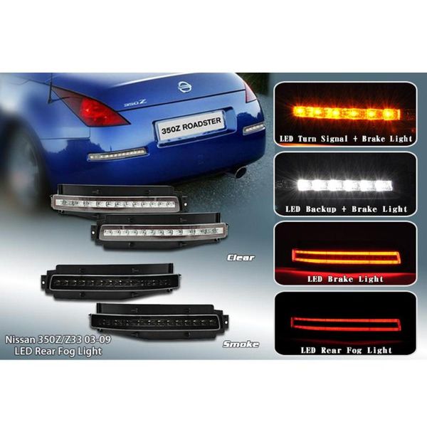 

led turn sigal backup brake rear fog light for 2003-2009 350z z33