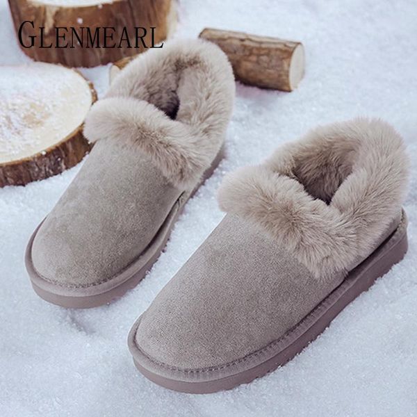 

winter snow boots women 2020 new cotton shoes autumn bread plus velvet short boots anti-slip warm female home indoor floor shoe, Black