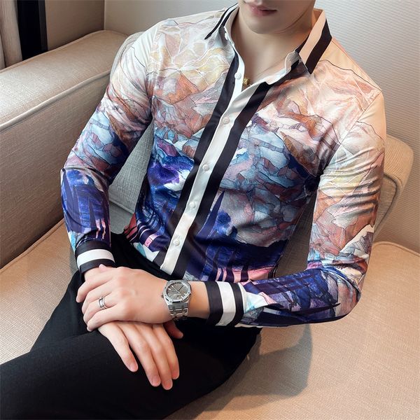 

2022ss luxurys designers dress shirt menswear fashion society black men solid color business casual mens long sleeve red size -4xl 6, White;black