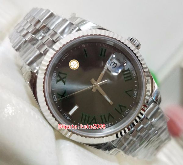 

elling bp factory wristwatches 126300 41mm stainless 316l mechanical wimbledon dial 2813 movement jubilee bracelet mechanical automatic mens, Slivery;brown