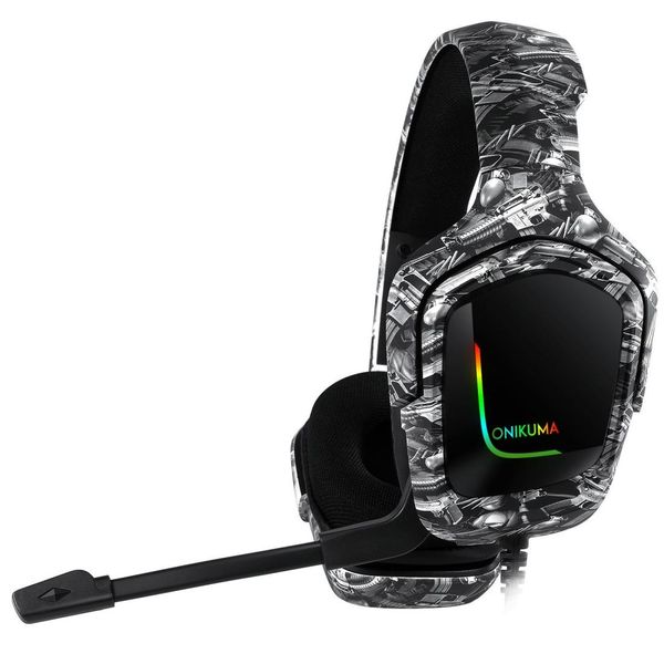 

onikuma k20 ps4 surround sound bass pc gamer headphone with microphone rgb light