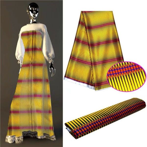 

african wonderful lbs1-5 printed smooth soft dress fabric silk and yellow 5yards/pc rayon fabric for lace chiffon gdjie