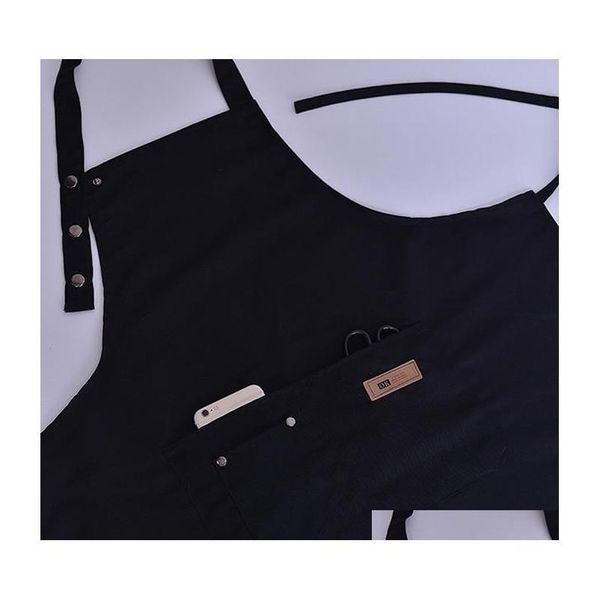 

pure color cooking kitchen apron for woman men chef waiter cafe shop bbq hairdr jllhcv comb2010