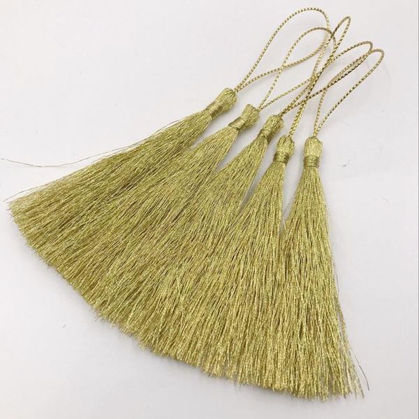 

10pcs gold silk silver silk tassel pendant jewelry curtain garments decorative accessories key bag pendant craft tassels diy h jllmed