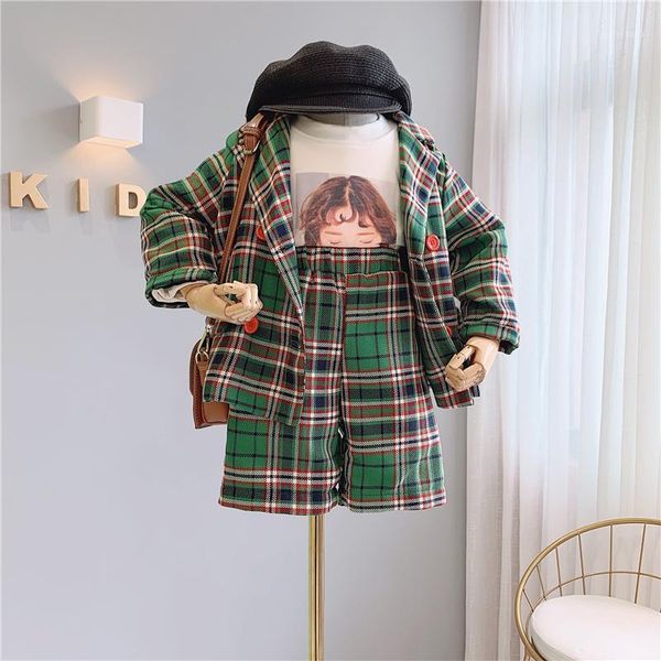

girls winter clothes fashion clothing sets new autumn girl fall outfits costumes plaid coat casual jackets baby boy fashion sets1, White