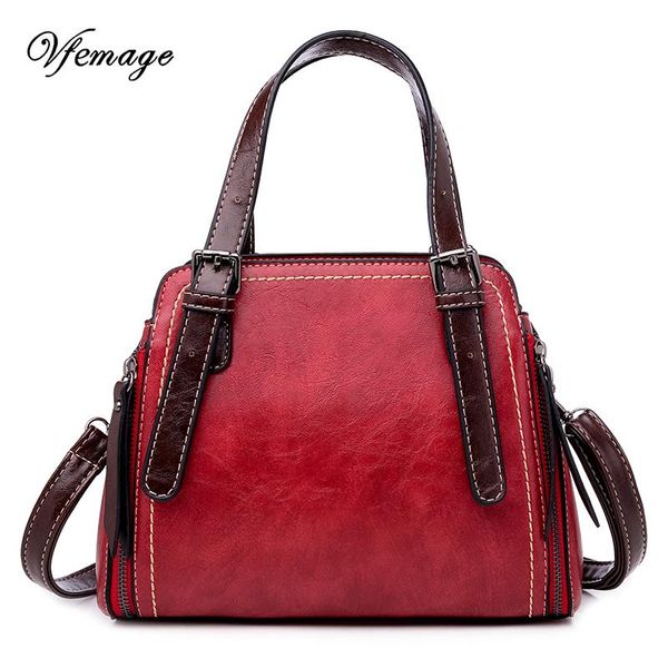 

vfemage luxury designer bucket bag ladies handbags elegant women shoulder bags rivet female crossbody bag 2020 bolsa feminina