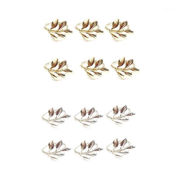 

6pcs fall leaves napkin rings christening metal wedding gifts party1
