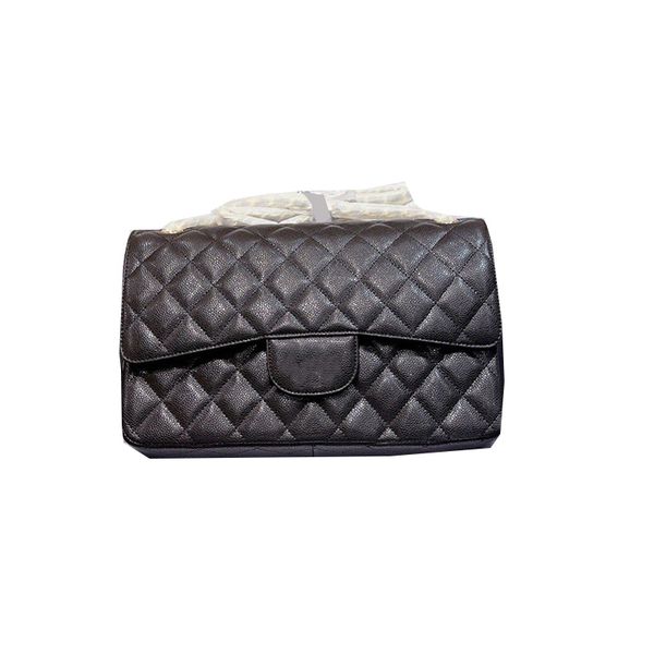 

22p ladies classic double flap jumbo maxi caviar leather bags gold metal hardware quilted matelasse chain crossbdoy shoulder womens sacoche